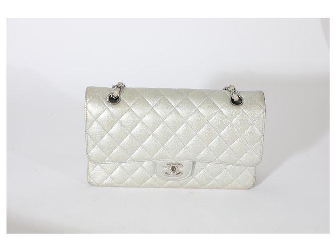 Timeless Chanel 21K Glitter Caviar Medium Classic Double Flap Handtasche - Ansicht 6