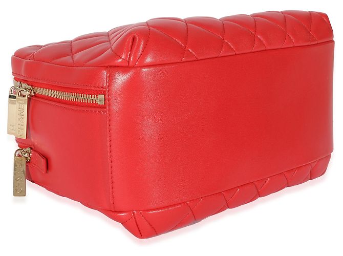 Bolso bowling CC Trendy de piel de cordero acolchado rojo Chanel Roja - vista 5