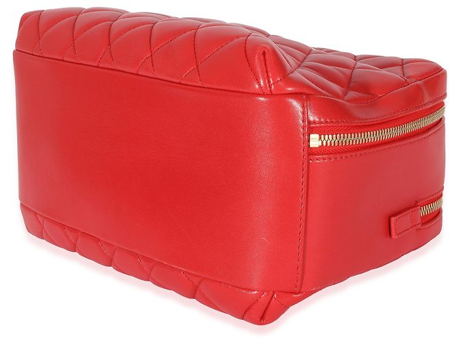 Bolso bowling CC Trendy de piel de cordero acolchado rojo Chanel Roja - vista 6
