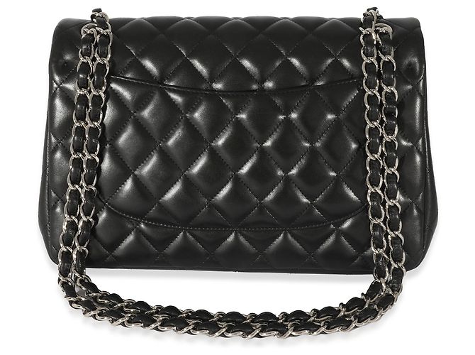 Timeless Patella foderata classica in pelle di agnello trapuntata nera Chanel Nero - vista 4