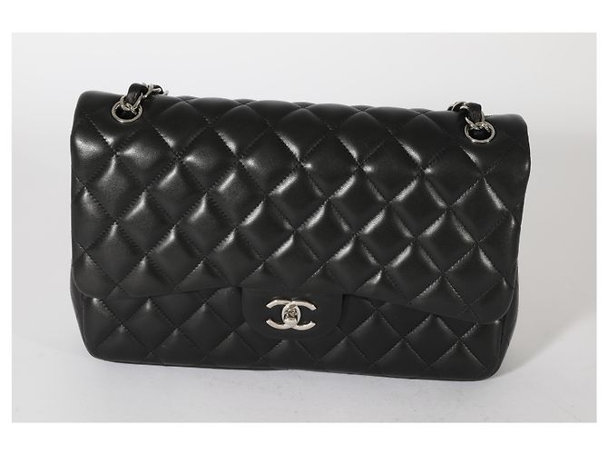 Timeless Patella foderata classica in pelle di agnello trapuntata nera Chanel Nero - vista 7