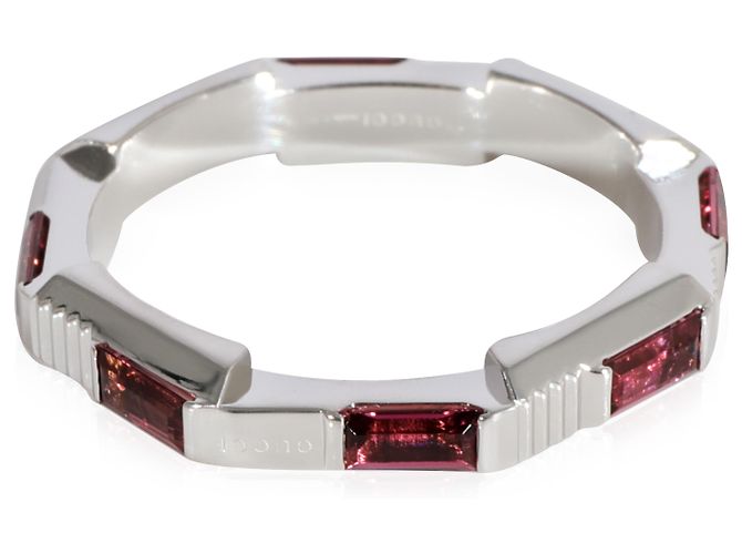 Cinturino Gucci Link to Love Rubelite 18K oro bianco - vista 2