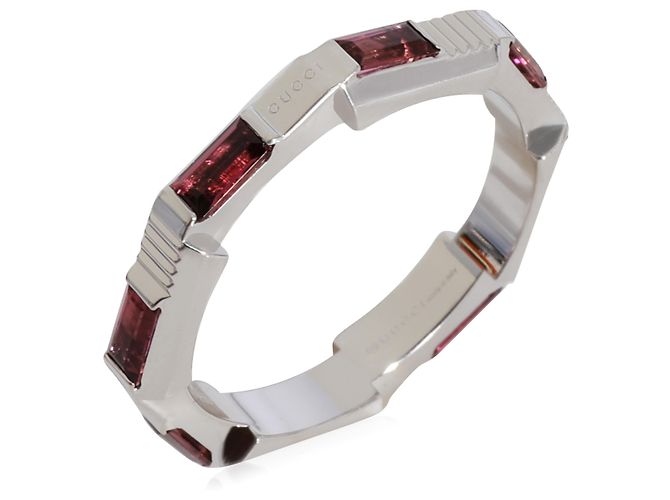 Cinturino Gucci Link to Love Rubelite 18K oro bianco - vista 3