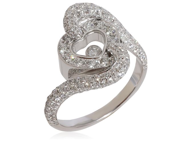 Chopard Happy Diamant-Herzring in 18K Weißgold 0.86 ctw - Ansicht 2