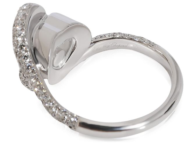 Chopard Happy Diamant-Herzring in 18K Weißgold 0.86 ctw - Ansicht 4