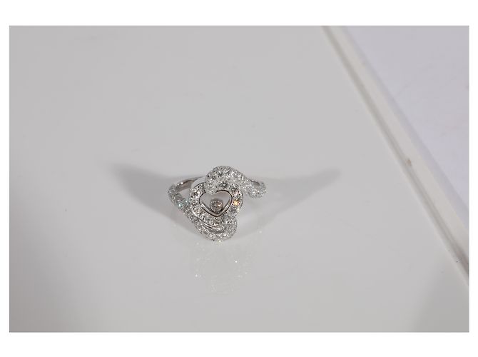 Chopard Happy Diamant-Herzring in 18K Weißgold 0.86 ctw - Ansicht 6