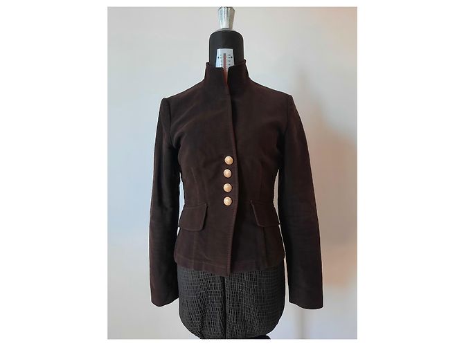 Americana de mujer Etro de terciopelo de algodón marrón Castaño - vista 12