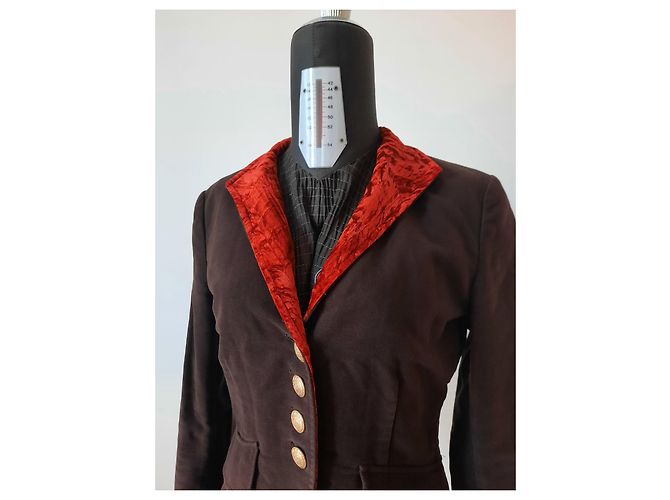 Americana de mujer Etro de terciopelo de algodón marrón Castaño - vista 2