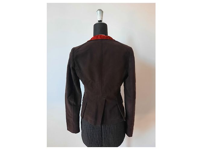 Americana de mujer Etro de terciopelo de algodón marrón Castaño - vista 6