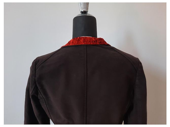 Americana de mujer Etro de terciopelo de algodón marrón Castaño - vista 7