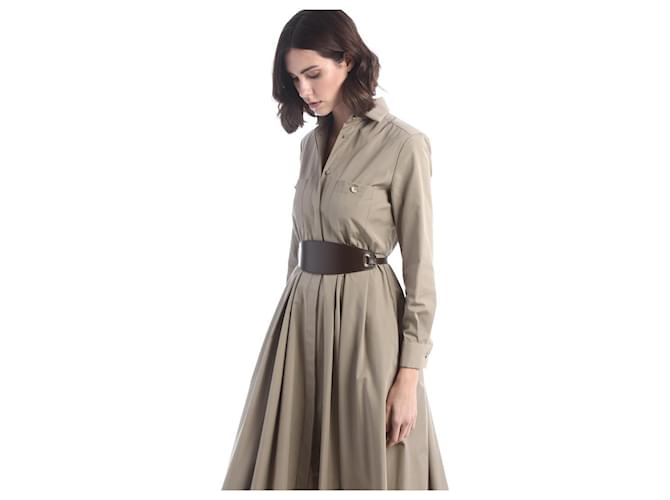 Max Mara Maxigürtel dunkelbraun Leder - Ansicht 5