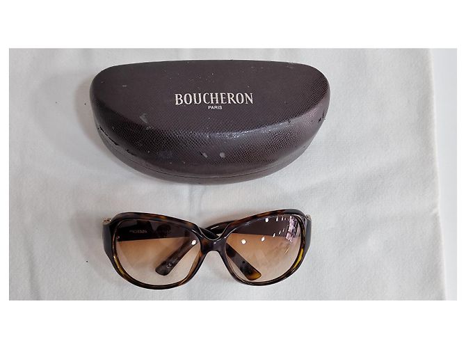 Gafas de sol oversize Boucheron marrones de plástico Castaño - vista 2