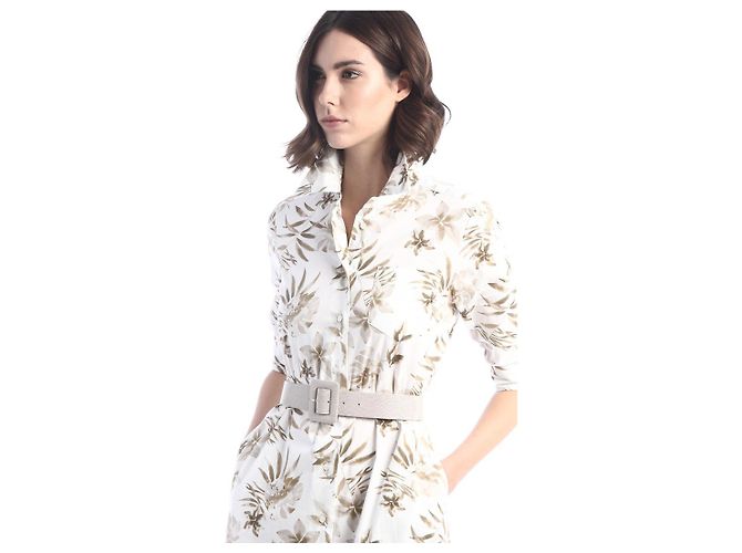 Weekend Max Mara Cinturón de piel auténtica MAX MARA WEEKEND Blanco - vista 2