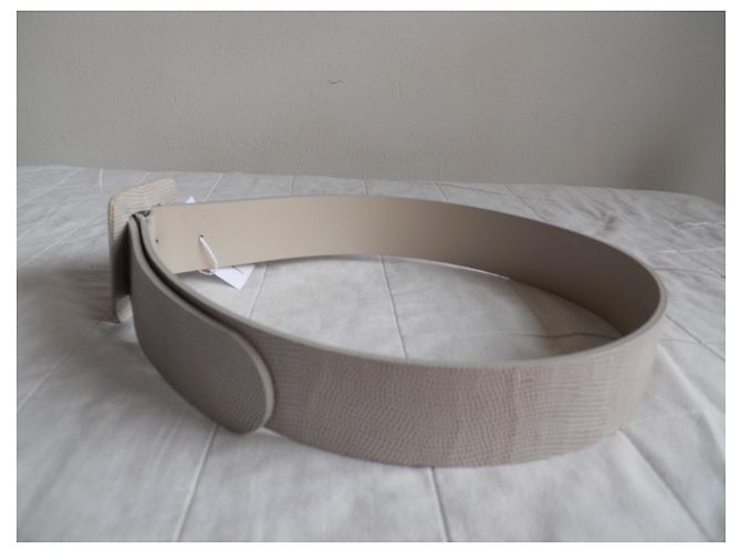 Weekend Max Mara Cinturón de piel auténtica MAX MARA WEEKEND Blanco - vista 5