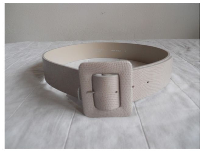 Weekend Max Mara Cinturón de piel auténtica MAX MARA WEEKEND Blanco - vista 7