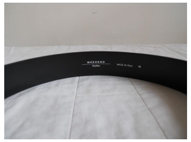 Weekend Max Mara Real leather belt MAX MARA WEEKEND. Black - view 3