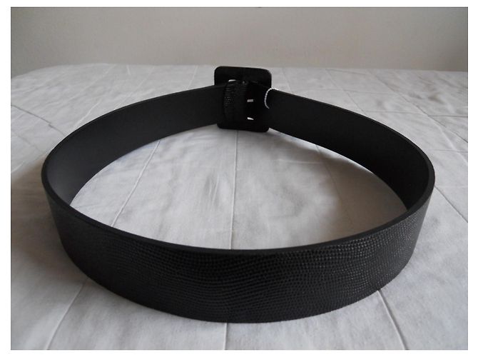 Weekend Max Mara Real leather belt MAX MARA WEEKEND. Black - view 5