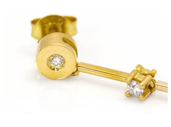 Autre Marque Pendientes Oro PAPARADSHA Dorado Amarillo - vista 4