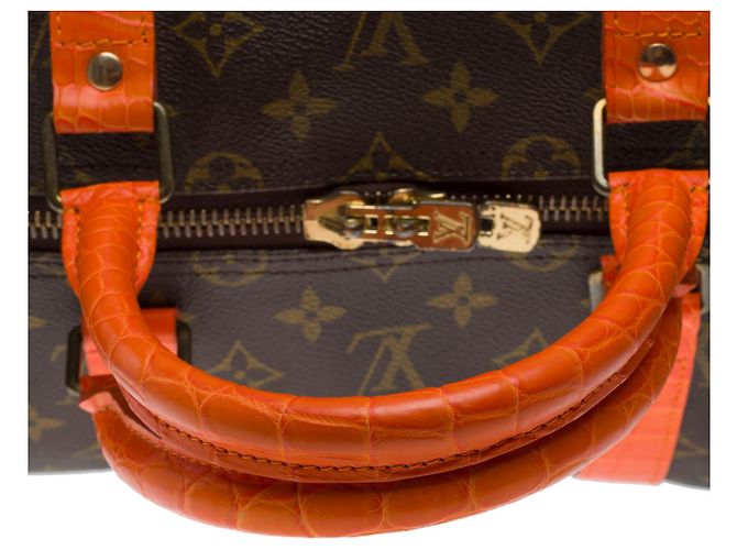 LOUIS VUITTON Borsa Keepall in Tela Marrone - 101746 - vista 7