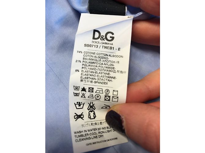 DOLCE & GABBANA Tops T.IT 44 Algodón Azul - vista 6