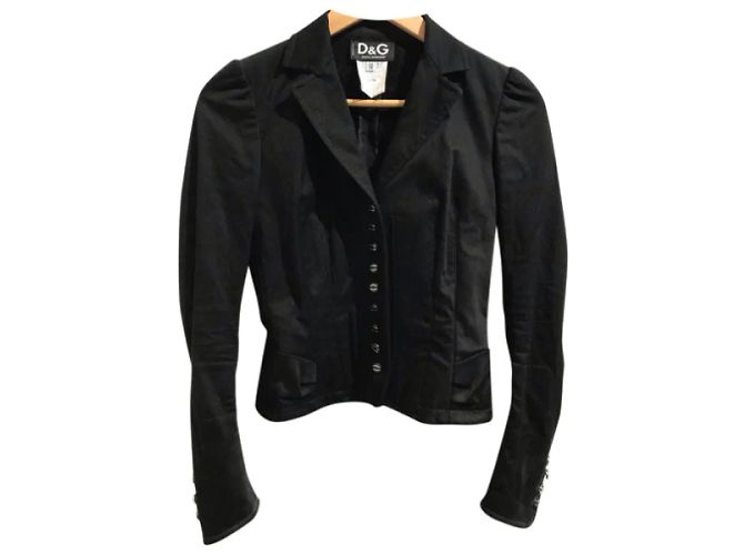 DOLCE & GABBANA Chaquetas T.IT 38 Algodón Negro - vista 5