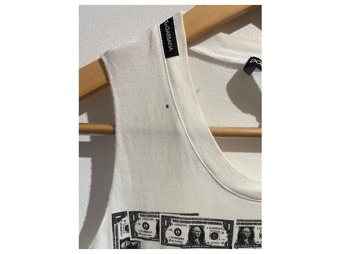 DOLCE & GABBANA Tops T.IT 40 Algodón Blanco - vista 3