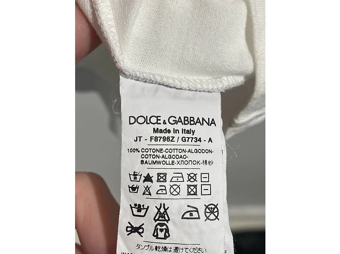 DOLCE & GABBANA Tops T.IT 40 Algodón Blanco - vista 9
