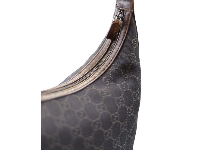 Borsa Gucci beige in tessuto - vista 5