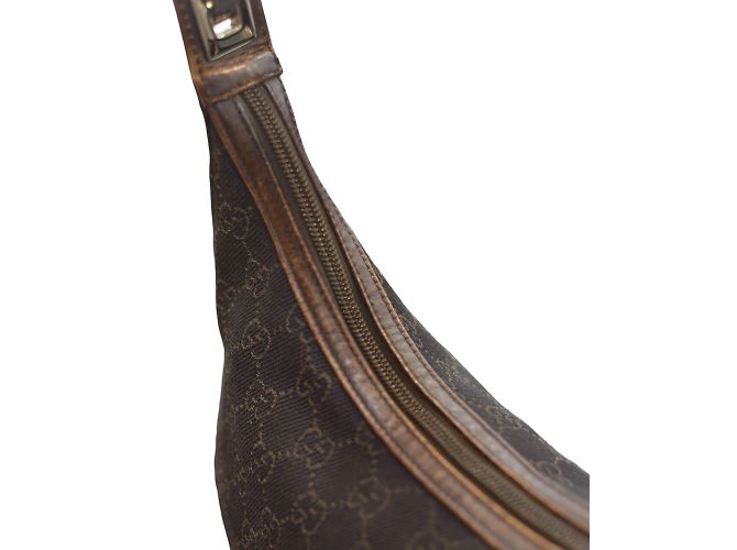 Borsa Gucci beige in tessuto - vista 6