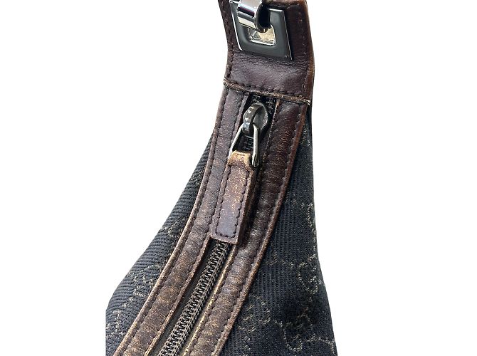 Borsa Gucci beige in tessuto - vista 7