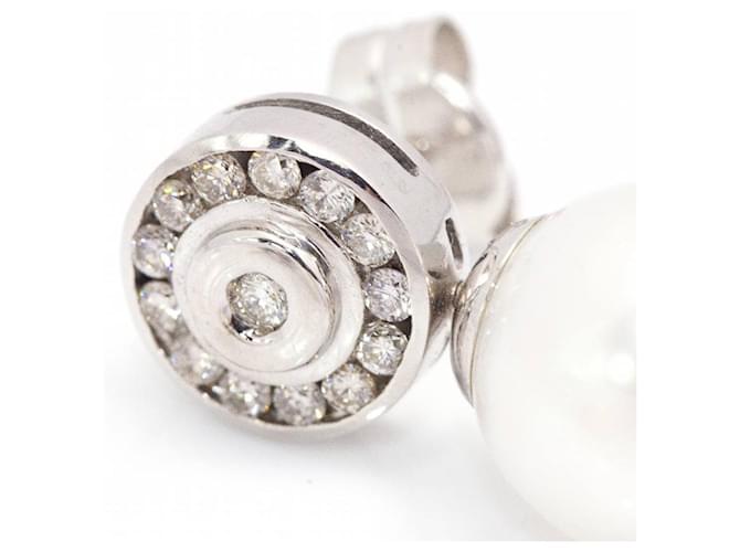 Autre Marque Orecchini in Oro, diamanti e perle. Argento - vista 3