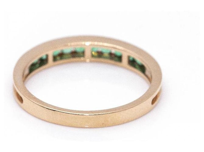 Autre Marque 18kt Roségold Ring mit Smaragden Golden Grün - Ansicht 3