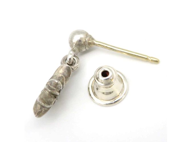 Chrome Hearts Silberne Kreuz-Ohrhänger - Ansicht 3