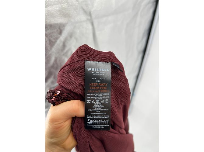 Faldas Whistles T.FR 34 Brillo Burdeos - vista 6