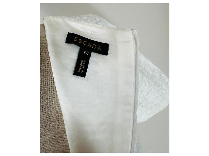 Escada Tweed Kleid Weiß - Ansicht 5