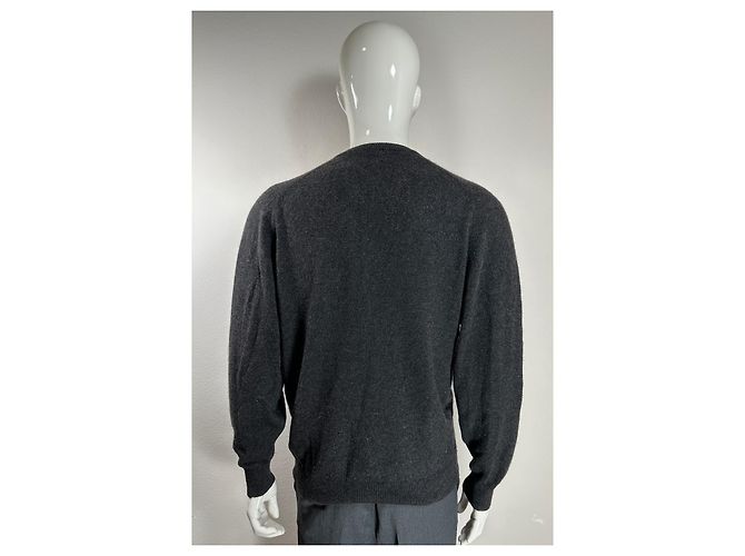 Pringle Of Scotland Kaschmir Pullover mit V-Ausschnitt Grau - Ansicht 4