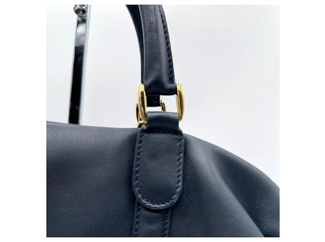 Borsa Speedy Boston in pelle Gucci Blu navy - vista 10