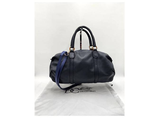 Borsa Speedy Boston in pelle Gucci Blu navy - vista 2