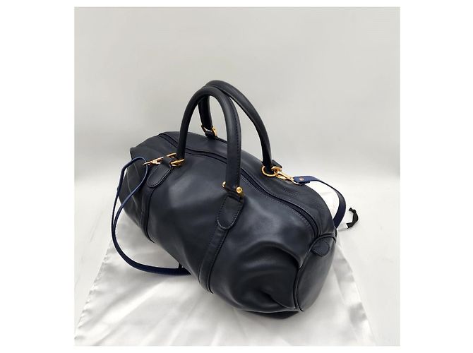 Borsa Speedy Boston in pelle Gucci Blu navy - vista 4
