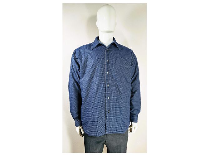 Acne Studios Oddy Wendbare wattierte Hemdjacke Blau Kariert - Ansicht 2