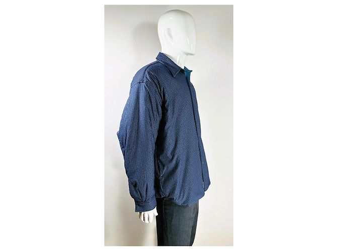 Acne Studios Oddy Wendbare wattierte Hemdjacke Blau Kariert - Ansicht 4