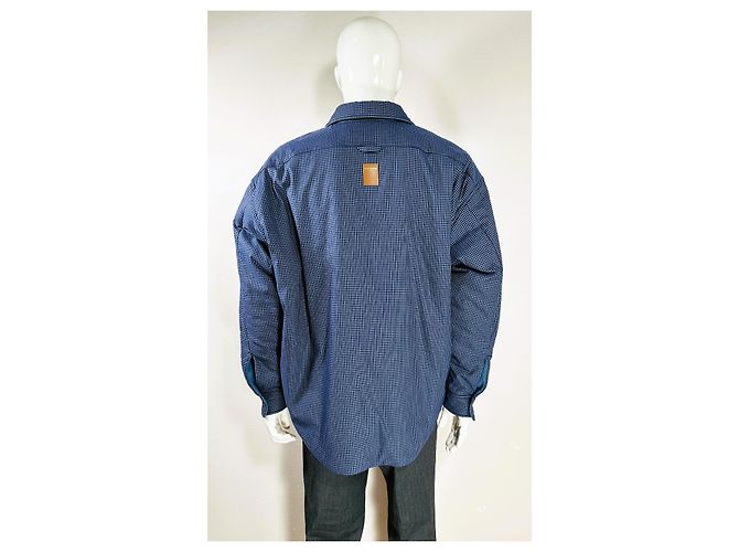 Acne Studios Oddy Wendbare wattierte Hemdjacke Blau Kariert - Ansicht 6