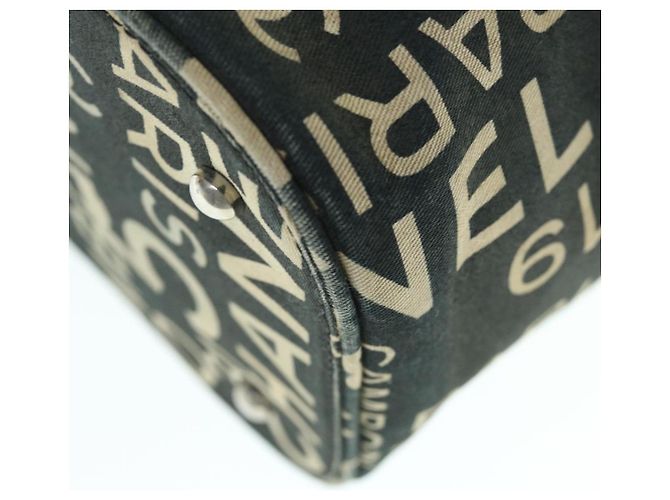 CHANEL Bycy Vanity Pochette per cosmetici Tela Nera CC Auth bs11565 Nero - vista 10