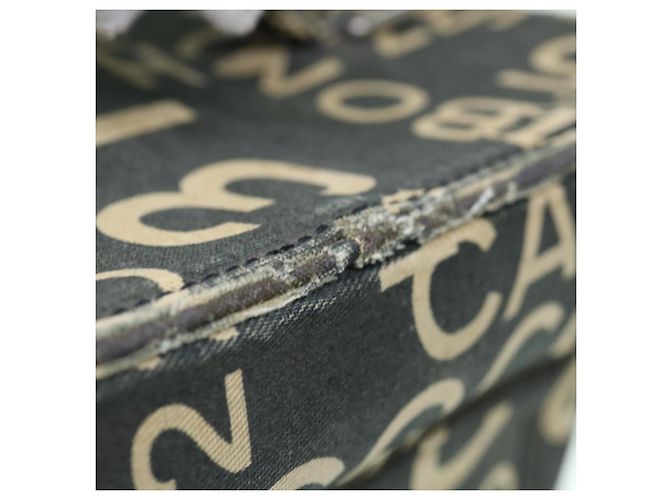 CHANEL Bycy Vanity Pochette per cosmetici Tela Nera CC Auth bs11565 Nero - vista 14