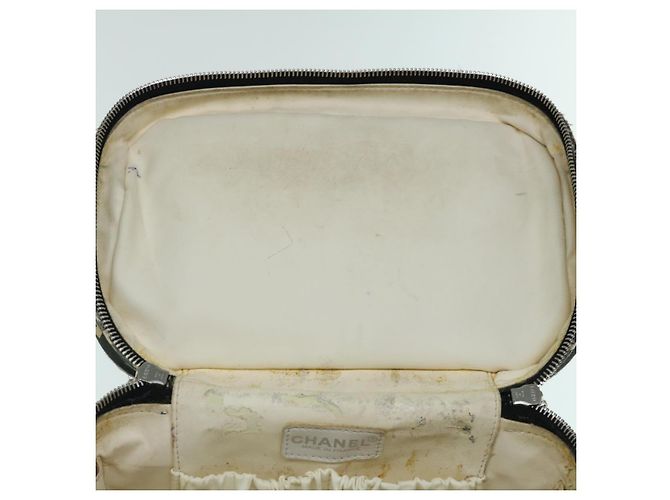 CHANEL Bycy Vanity Pochette per cosmetici Tela Nera CC Auth bs11565 Nero - vista 16