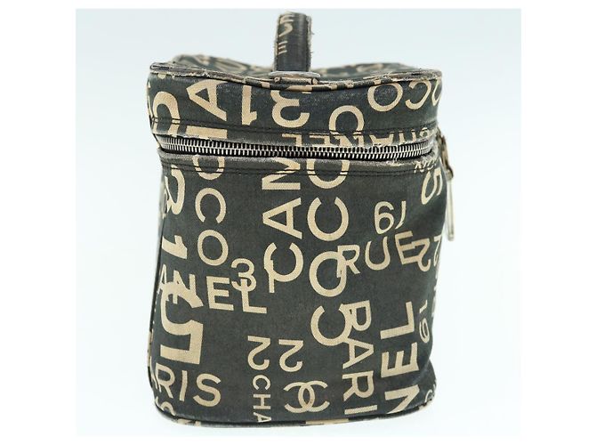 CHANEL Bycy Vanity Pochette per cosmetici Tela Nera CC Auth bs11565 Nero - vista 4