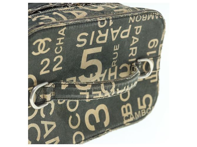 CHANEL Bycy Vanity Pochette per cosmetici Tela Nera CC Auth bs11565 Nero - vista 6
