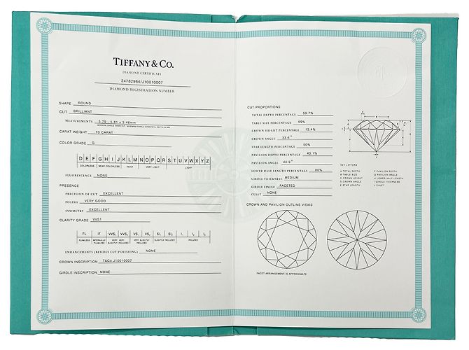 Tiffany & Co. 0,7 ct Rund Brilliant Diamant Verlobungsring - Ansicht 4