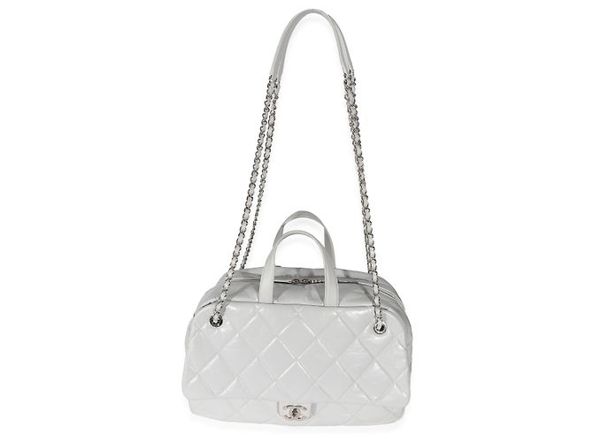 Borsa da bowling Express Chanel in pelle di vitello grigia Marrone - vista 2