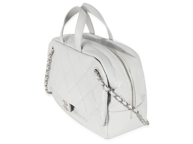 Borsa da bowling Express Chanel in pelle di vitello grigia Marrone - vista 3